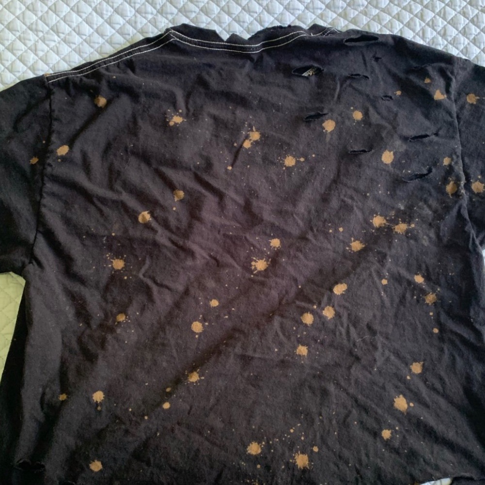 Cropped Nirvana Bleached Black Tee - image 3